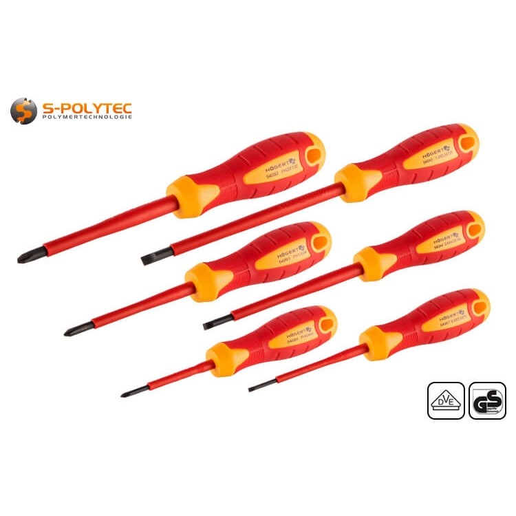 The VDE screwdrivers are insulated up to 1000V to protect against electrical hazards