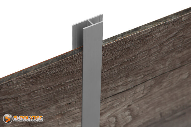 Aluminium H-profiles 6mm suitable for HPL sheets