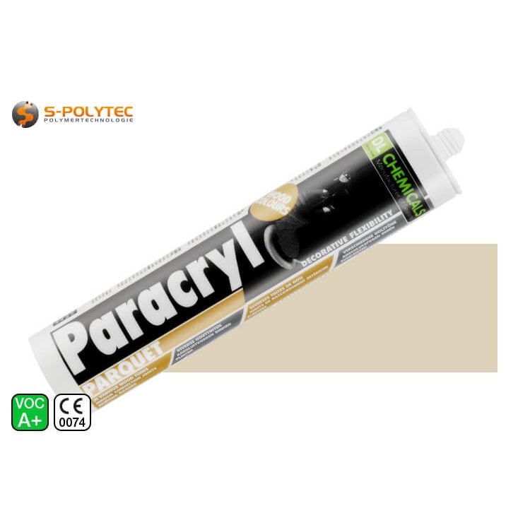 Paracryl Parquet Beige 310ml - Parquet acrylic for light wood floors, floorboards, parquet, skirting boards, laminate and cork.