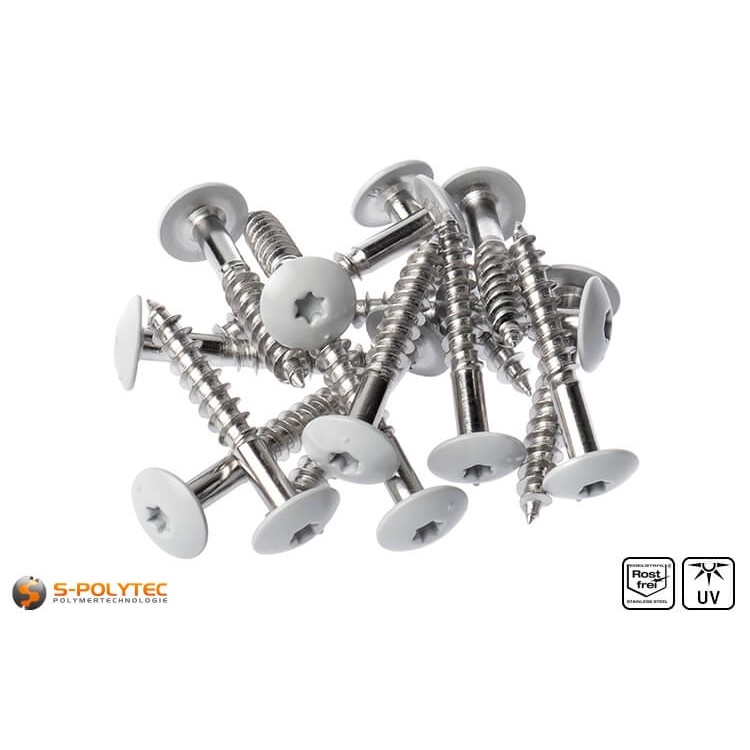 HPL screws light grey (RAL 7035)