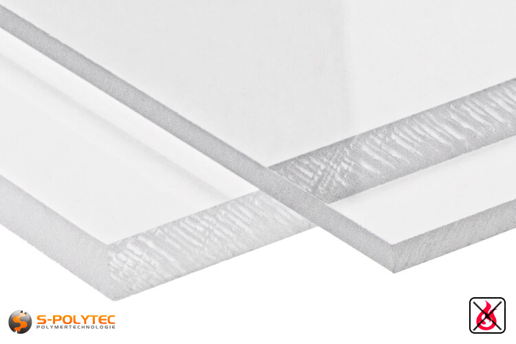 PVC Sheets transparent hard PVC (PVCU) from 1mm to 15mm thickness - detailed view