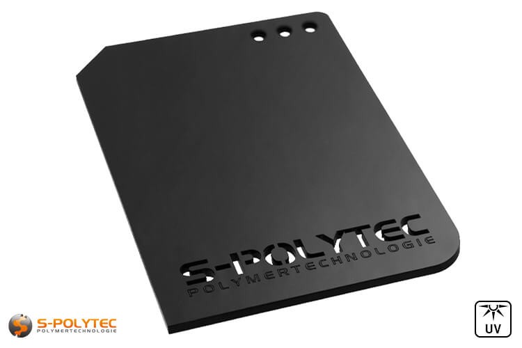 Acrylic glass plates in black are available as individual laser cuts up to a total size of 1500mmx980mm