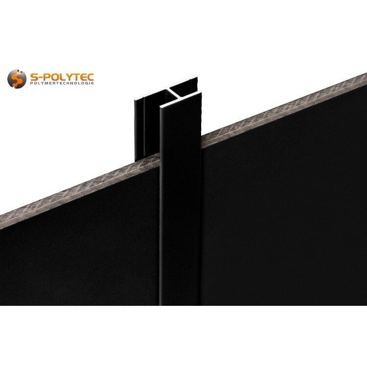 We offer the aluminium H-profiles in black for panel connection either in 2000mm length, 1000mm length or cut to size