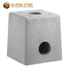Concrete base with drainage as a load-bearing foundation for our high-quality patio roofs