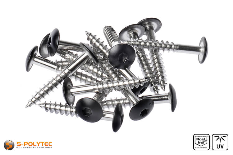 HPL screws jet black (RAL 9005)