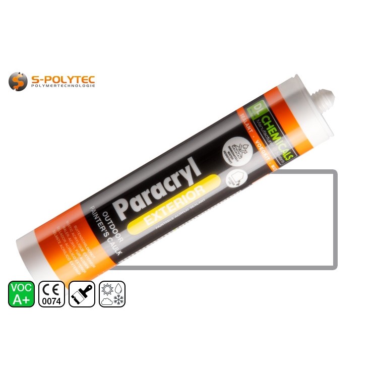 Paracryl EXTERIOR in white - The UV-resistant painter acrylic - Waterproof after application ✓ Very good adhesion ✓