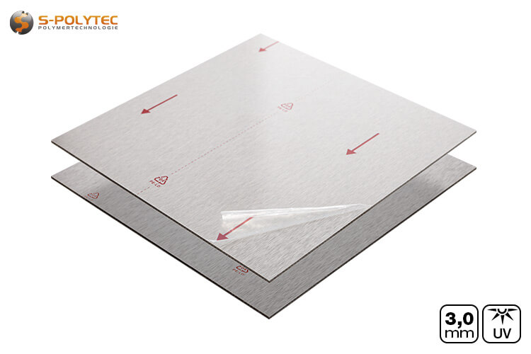 Aluminium composite panels with one-sided matt / glossy surface