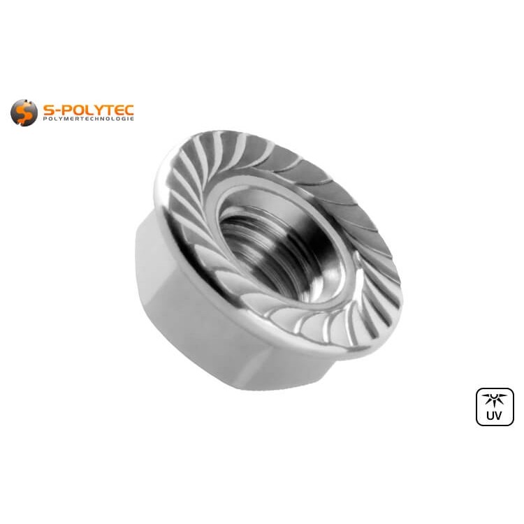 The collar nuts with integrated flange distribute the load over a larger contact area