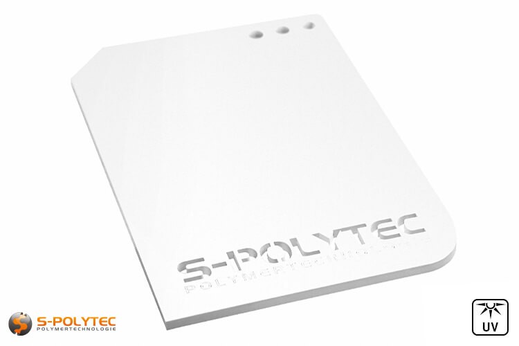 Acrylic glass plates in white are available as individual laser cuts up to a total size of 1500mmx980mm