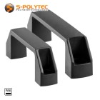 The black handles are available in different sets with mounting material for 6mm or 8mm groove width