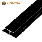 The black aluminium H-profiles are available with a clamping range of 3mm, 6mm or 8mm