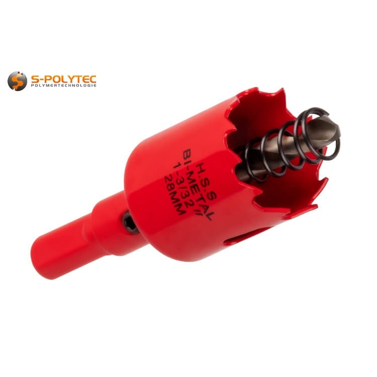 Our 28mm hole saw made from HSS bi-metal impresses with its precise cutting performance and long service life 