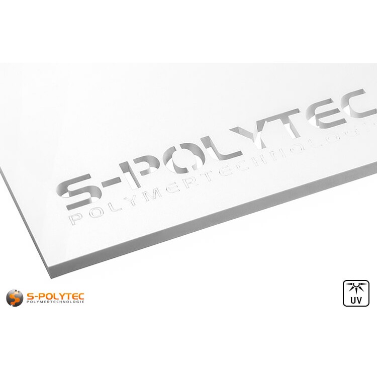 Laser cuts from white acrylic glass in 3mm thickness