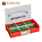 fischer FIXtainer UX-Green plug box - The plug assortment with 210 plugs in 6mm, 8mm and 10mm diameter