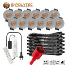 The S-Polylight SmartHome LED set with 4, 6, 8, 10 or 12 spots in silver is equipped with a WiFi module