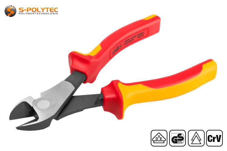 The VDE power diagonal cutters are insulated up to 1000V to protect against electrical hazards