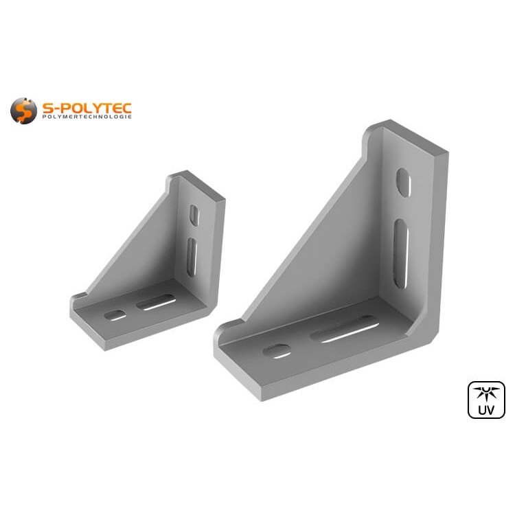 The heavy-duty angles for construction profiles are available in 30mm and 40mm widths