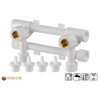 Buy matching Aqua-Plus PP-R mounting unit for wall-mounted fittings in white directly with it
