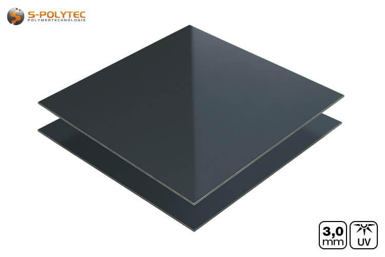 Aluminium composite panels with one-sided matt / glossy surface