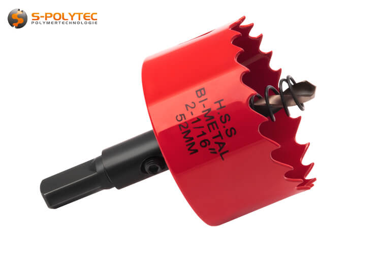 Our 52mm hole saw made of HSS bi-metal guarantees precise cuts and durability