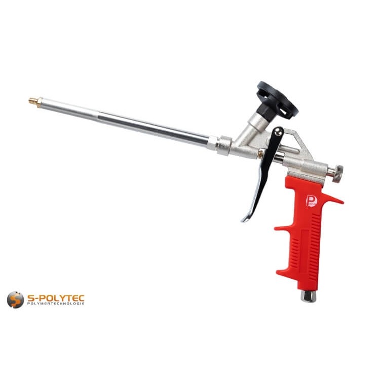 The inexpensive foam gun P-Plus has a sturdy metal housing