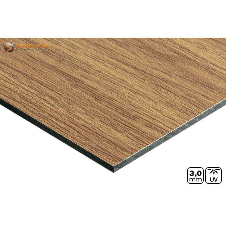 Detailed view of the structured decorative surface in oak classic wood effect