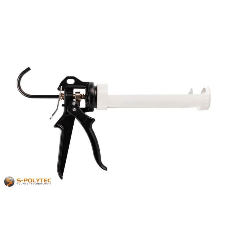 The GUDFOR Heavy Duty cartridge press has a smooth, stepless feed with drip-stop function 