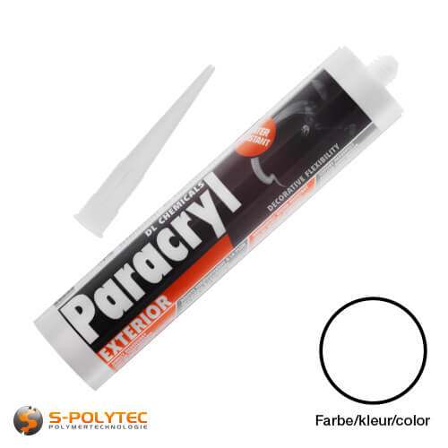 Paracryl EXTERIOR in white - The UV-resistant painter acrylic - Waterproof after application ✓ Can be painted over quickly ✓ Very good adhesion ✓