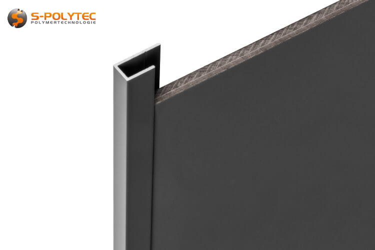 We offer the aluminium U-profiles in anthracite (RAL7016) for edge trim in 2000mm length, 1000mm length or cut to size