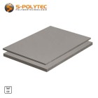 PVC sheets lightgrey hard PVC (PVCU) from 3mm to 30mm thickness in 2,0 x 1,0 meters