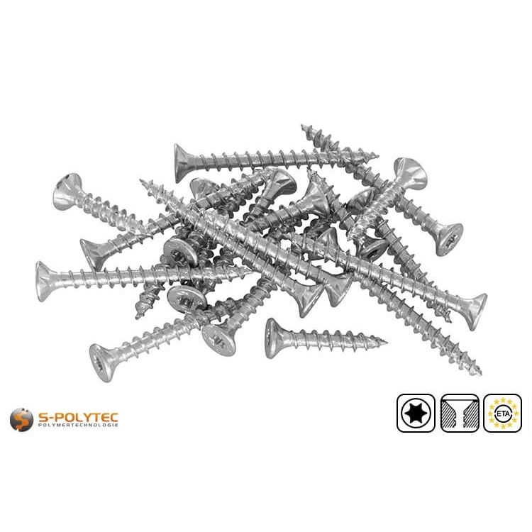 Countersunk screw fischer PowerFast II Ø 4.5mm with full thread in various thread lengths