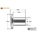 Vorschaubild The steel coloured threaded sleeve is ideal for all square tubes made of steel plates in stainless steel look