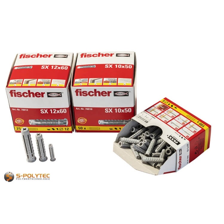 Expansion dowel SX from fischer for fixings in solid building materials and perforated brick