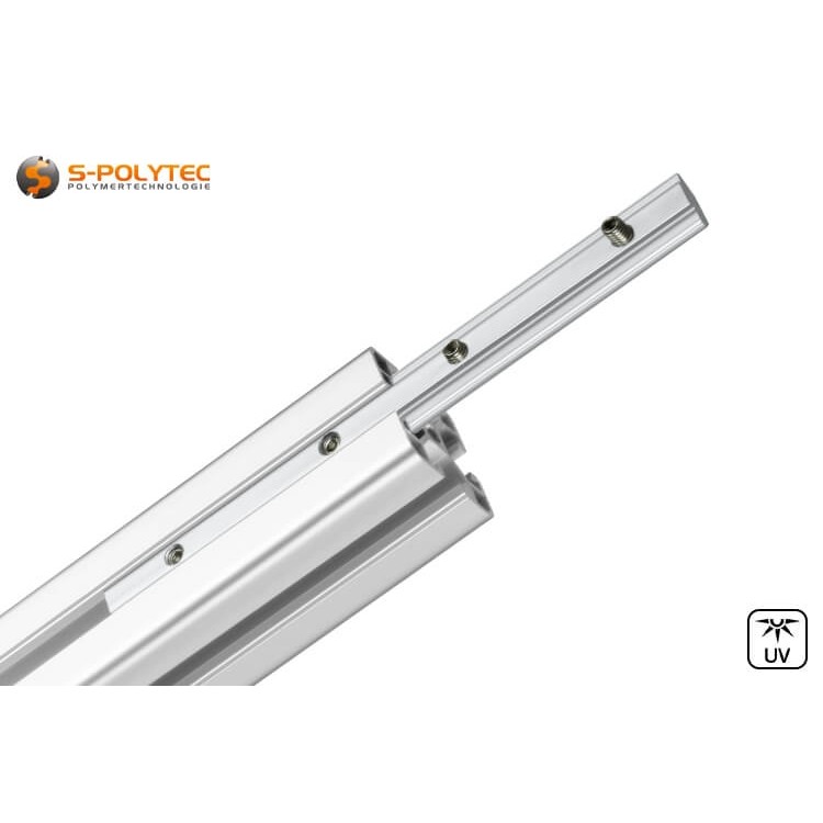 The size of the connectors is perfectly matched to the corresponding size of the construction profiles in terms of depth, width and length