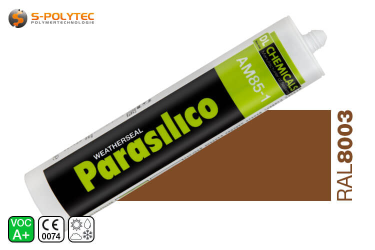 Silicone Parasilico AM-85 lightbrown in RAL8003 (clay brown)