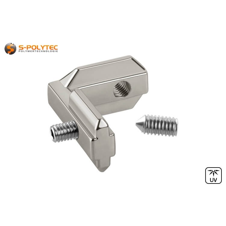 Internal corner connector for aluminium construction profiles