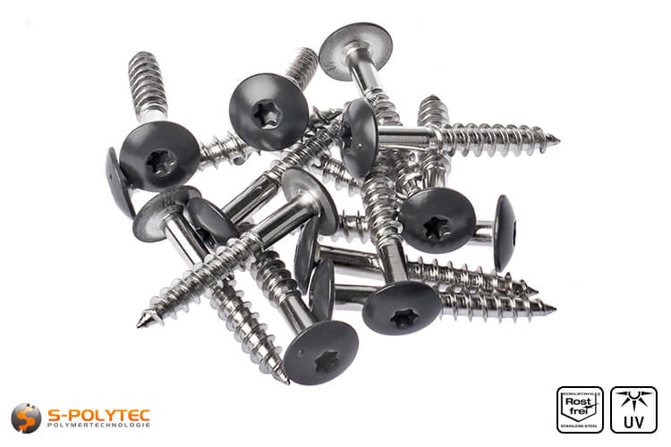 HPL screws anthracite grey (RAL 7016)