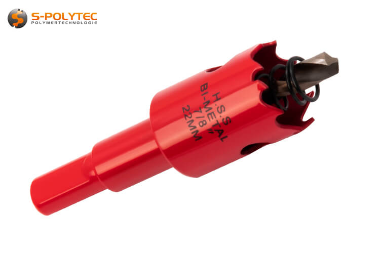 Our 22mm hole saw made of cobalt-alloyed HSS bi-metal for precise cutting performance