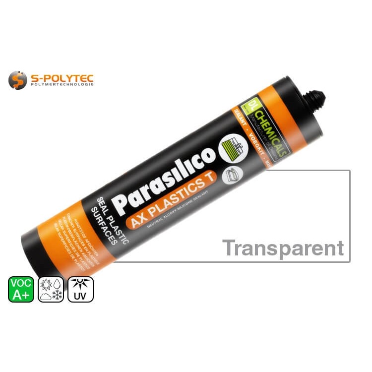 Parasilico AX Plastics T silicone sealant, plastic adhesive especially for polycarbonate