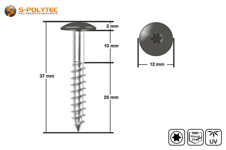 The lacquered HPL screws in Steel Grey are approved for ventilated facade systems with Trespa® Meteon® FR