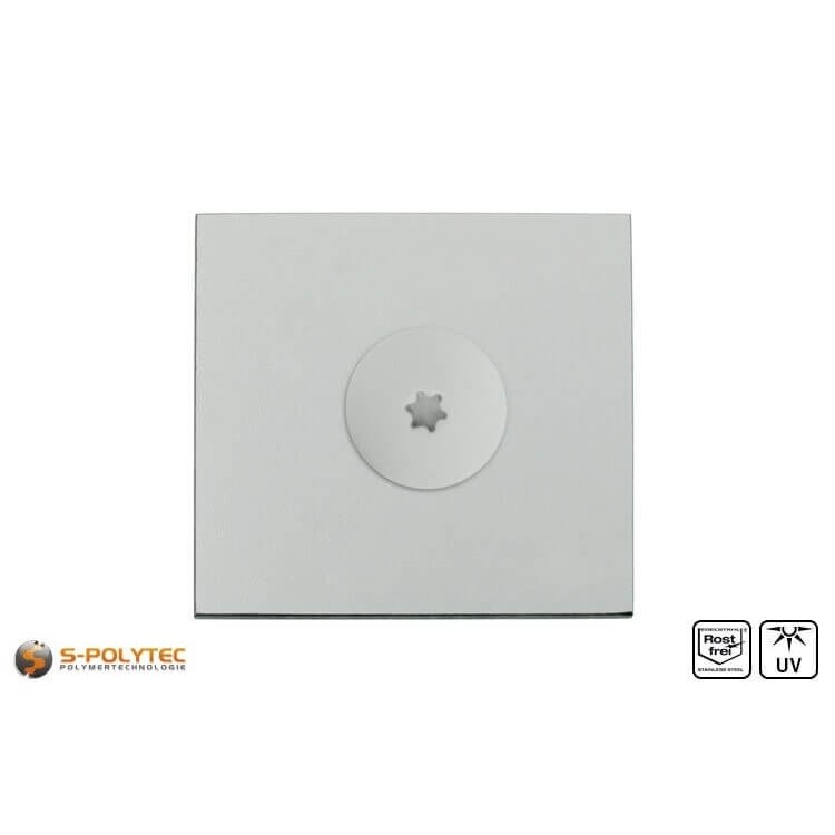 The balcony screw in light grey with a head diameter of 16mm has a Torx drive in size T20 (ISR20)