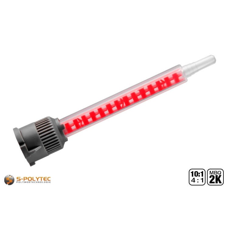 Quadro static mixer type MBQ for 2K systems 10:1 is ideal for PE adhesive PEprofi and PP adhesive PPprofi