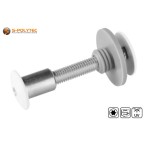 Buy matching Balcony screw-set with threaded sleeve pure white (RAL 9010) directly with it