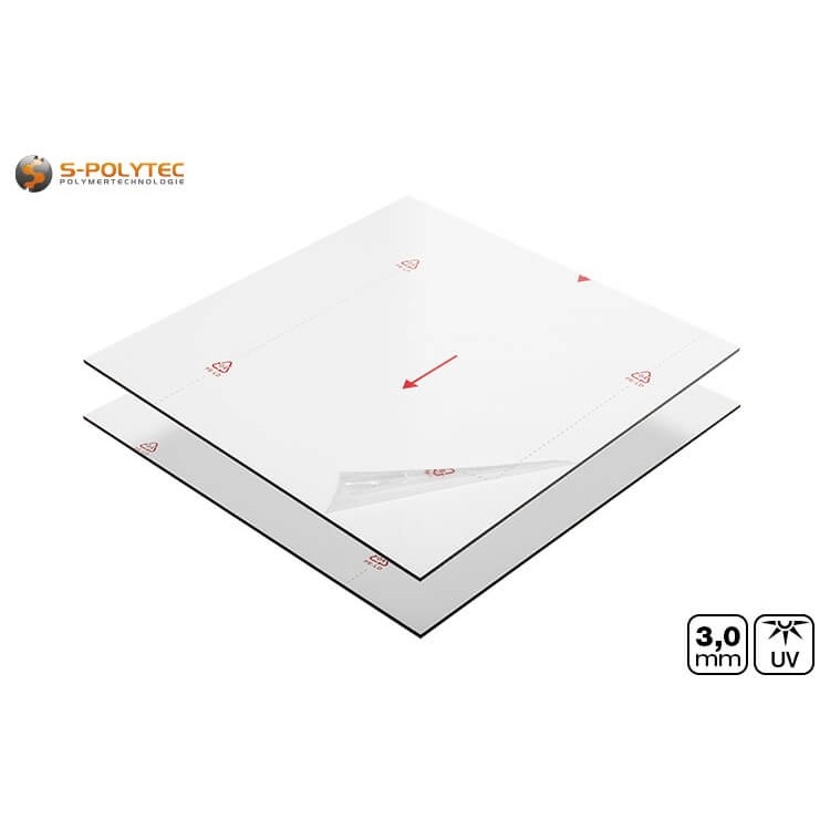 Buy white aluminium composite panels cut to size - Detail view