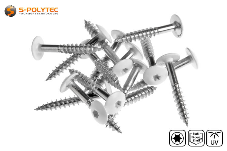 The screws for HPL panels made of A4 stainless steel have a CE marking 