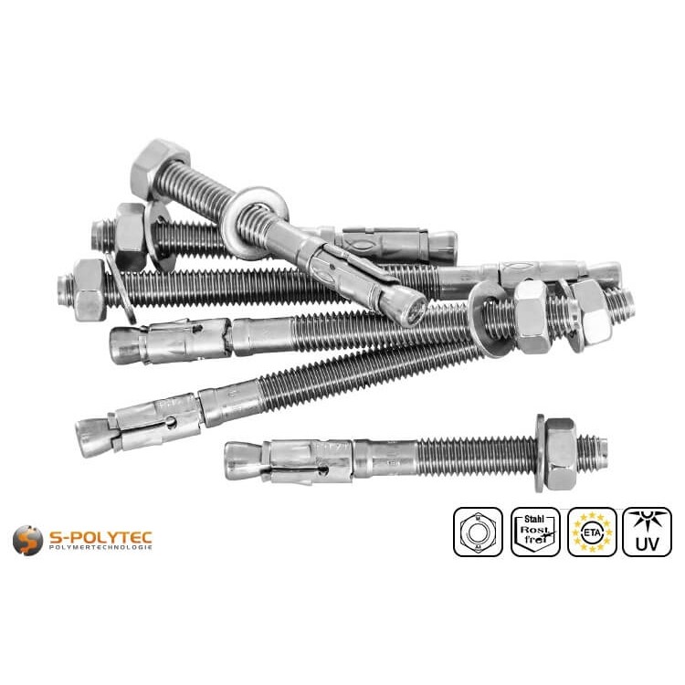 Fischer Wedge Anchor FAZ II with 8mm nominal diameter in various effective lengths