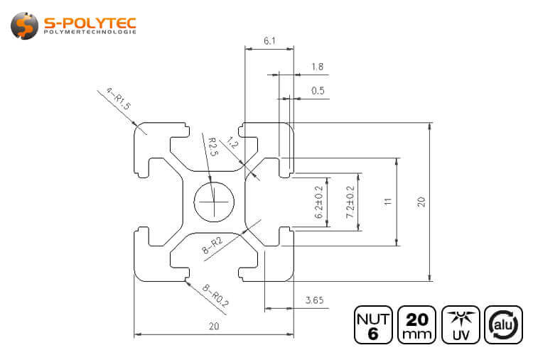The solid construction of the type I system profiles impresses with its enormous rigidity
