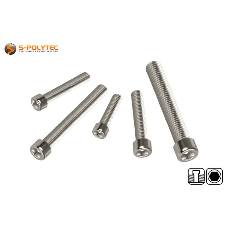 Cylinder head screw with internal hexagon made of nickel-plated carbon steel at the best prices in various sizes