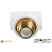 Vorschaubild Aqua-Plus PP-R T-piece for PP-R pipes in white in various sizes with branching external thread made of brass