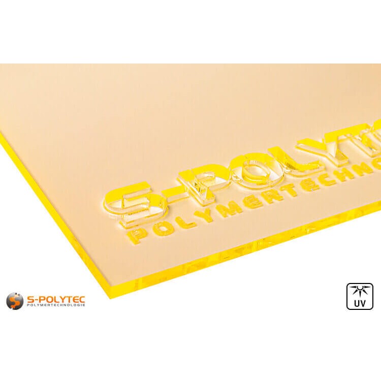 Acrylic sheets yellow fluorescent (Lasercut)